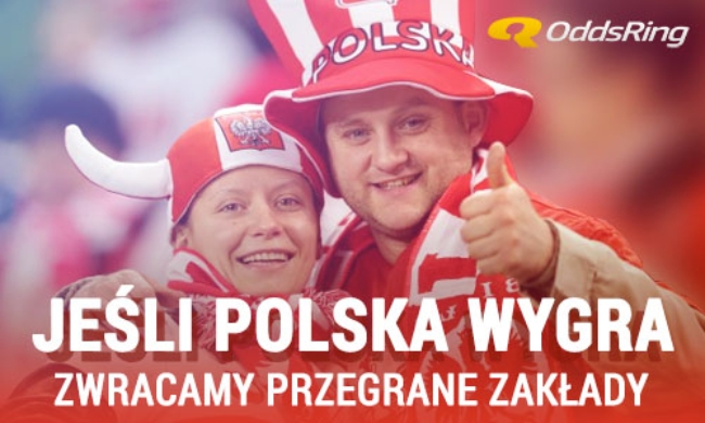 Jeśli Polska wygra Oddsring zwraca pieniądze!