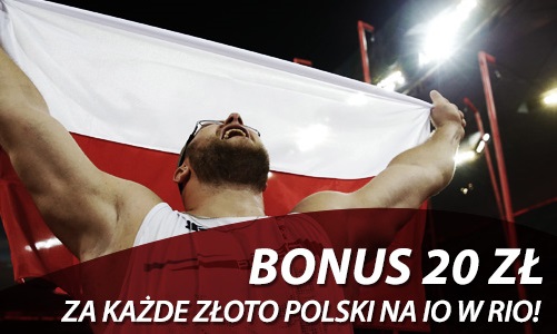 Odbierz bonus 20 zł ze każde złoto Polski