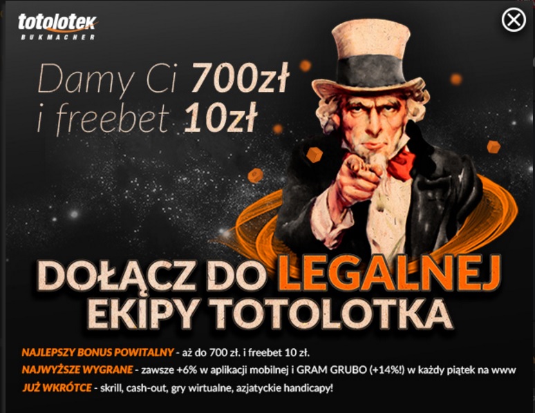 Dołącz do Totolotka i zgarnij 700 złotych bonusu!
