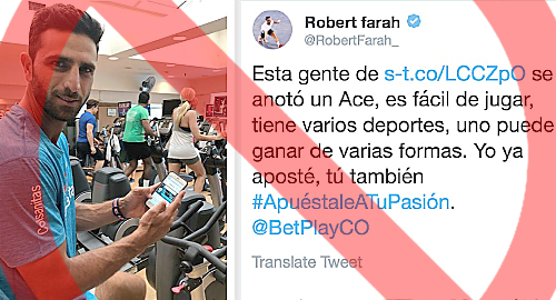 Kolumbijska gwiazda tenisa ukarana za bukmacherski tweet