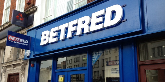 Betfred ukarany przez Gambling Commission